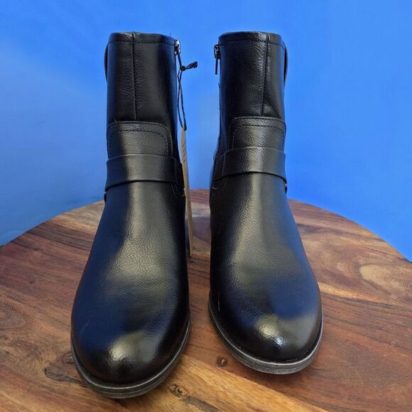 Frye and Co Elodie Moto Boot Black Stacked Heel Cushioned Women's 11M NWT - Picture 8 of 13